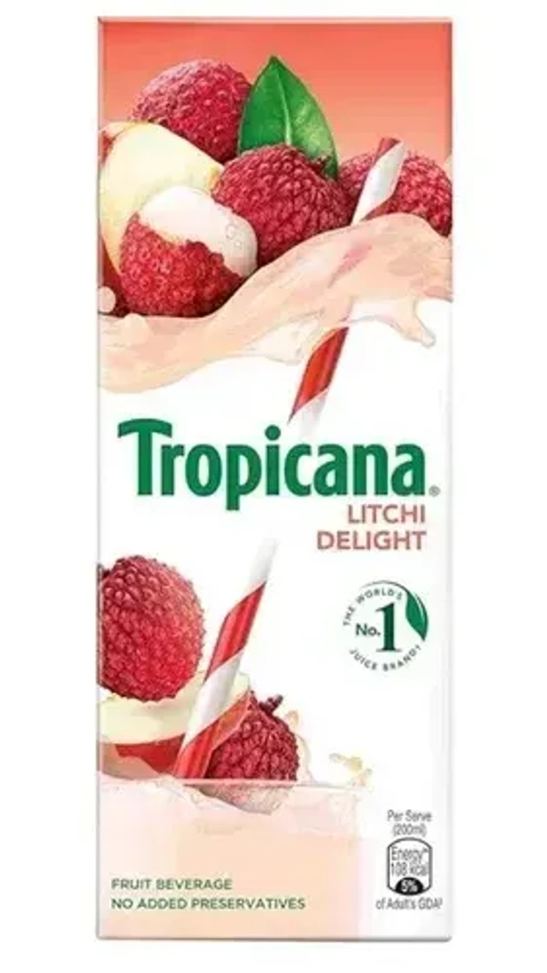 Tropicana Litchi Packet Soft Drink 200ml