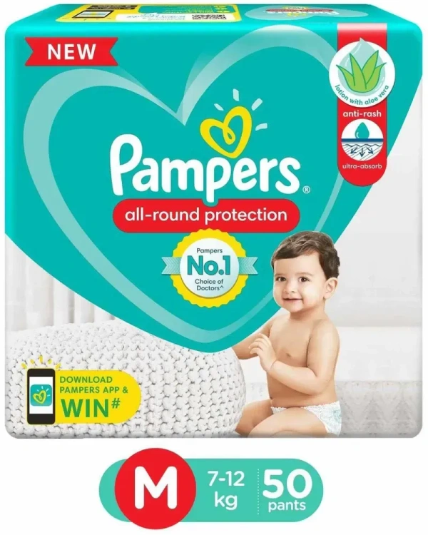 Pampers Diapers All - Round Protection Medium, 50 pants