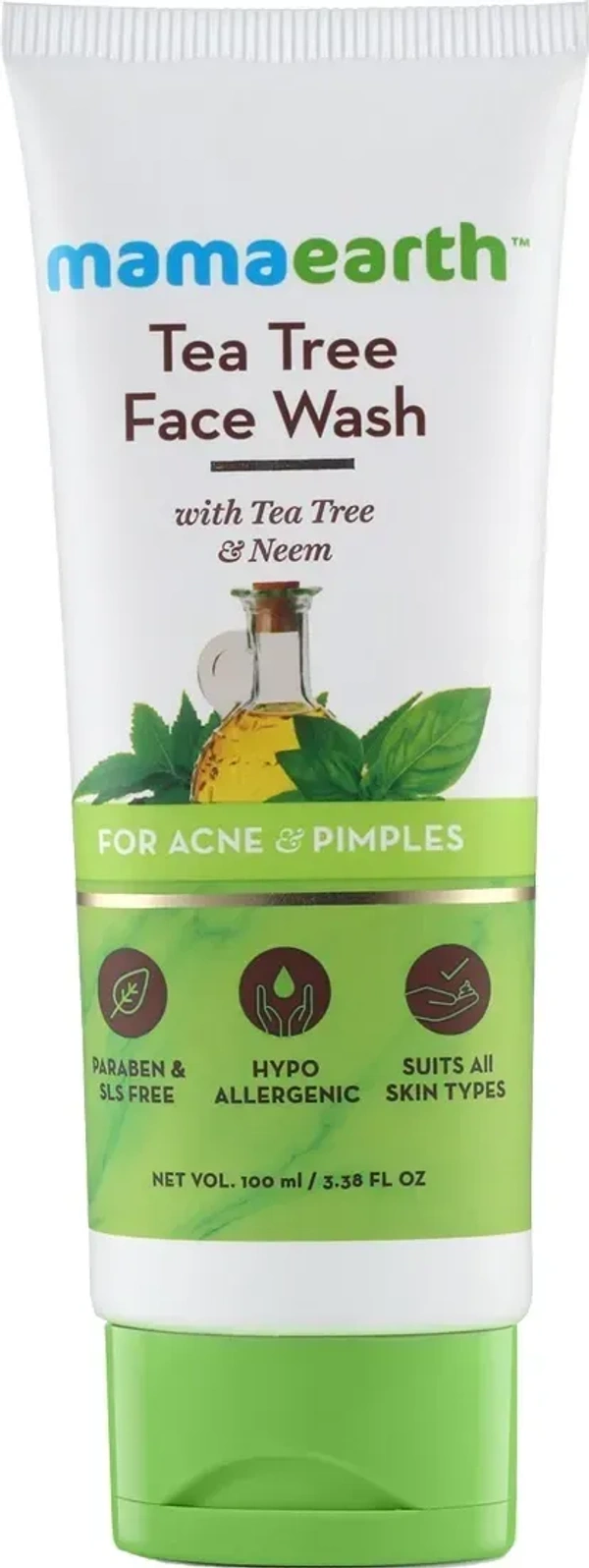 Mamaearth Tea Tree Face Wash For Acne& Pimples (Tea Tree& Neem), 100ml