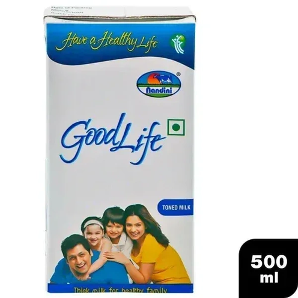 Nandini GoodLife UHT Treated Toned Milk, 500ml Carton