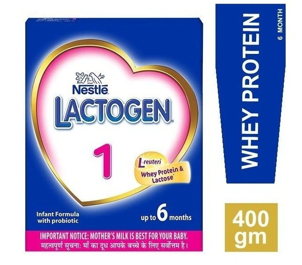 Nestle Lactogen Stage 1 Infant Formula Powder, 400g Pack (Upto 6 Months)