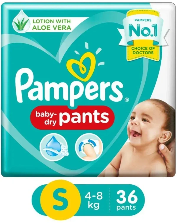 Pampers Diaper Pants Lotion with Aloe Vera - Small - 36 Pants
