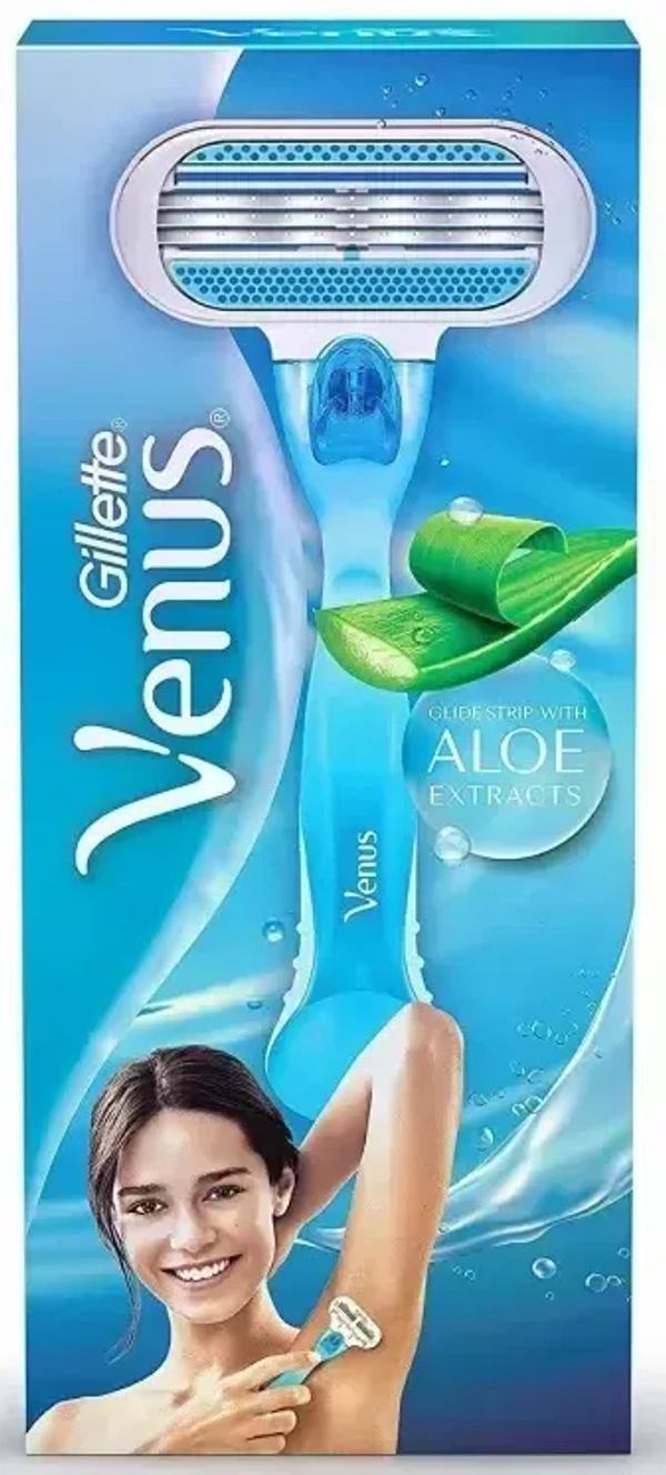 Gillette Venus Women Razor Aloe Vera Glide Strip, 1 pcs
