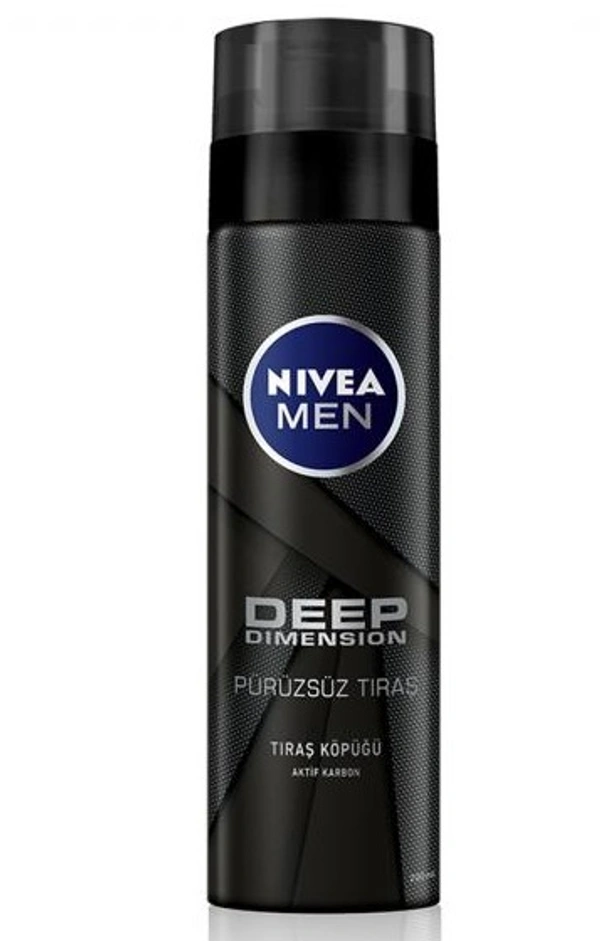 Nivea Men Deep Impact Foam Black Carbon Shaving, 200ml
