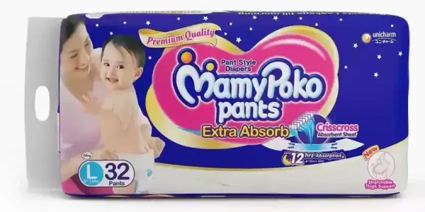 MamyPoko Pants Extra Absorb Large 32, 32 pants
