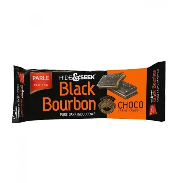 Parle Hide Seek Black Bourbon Choco Creme Sandwich, 40g