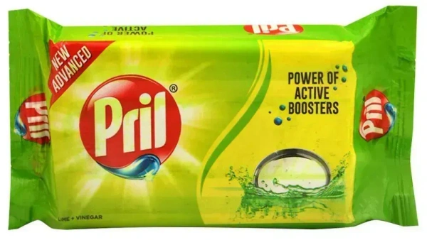 Pril Lime + Vinegar Dishwash Bar, 400g