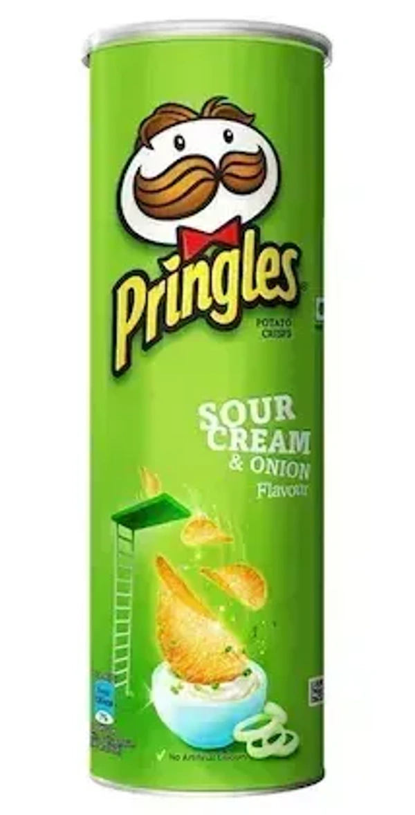 Pringles Potato Crips Price Sour Cream and Onion Flavour, 147g