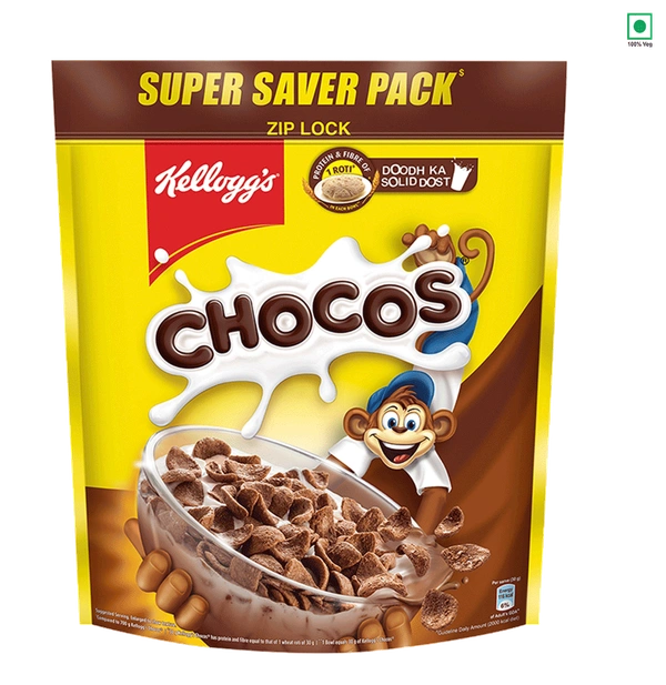 Kellogg's Chocos Chocolate Flavored Whole Grain Cereal Box, 250g