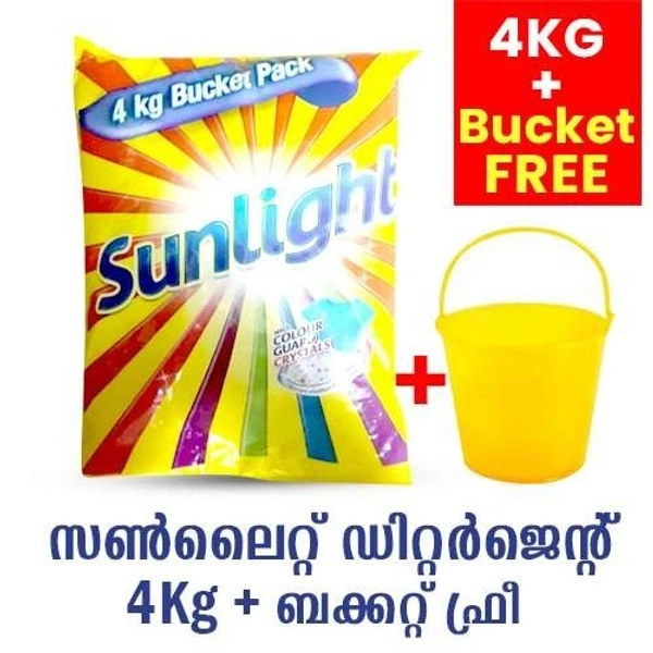 Sunlight Detergent Washing Powder Bucket Pack, 4 kg