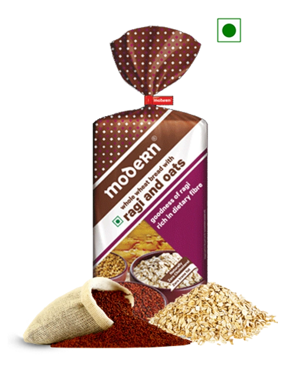 Modern Whole Wheat Bread With Ragi And Oats