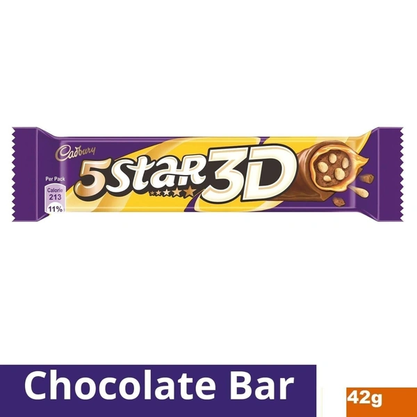Cadbury 5 Star 3D Chocolate Bar, 42g