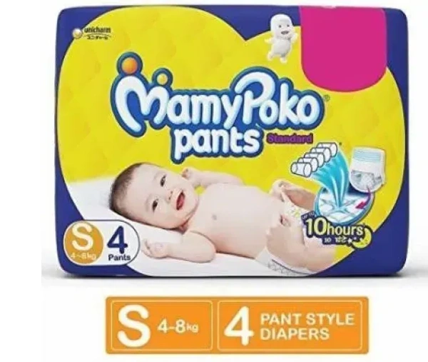 Mamy Poko Pants Standard Pant Style Small Size Diapers - 4 Count