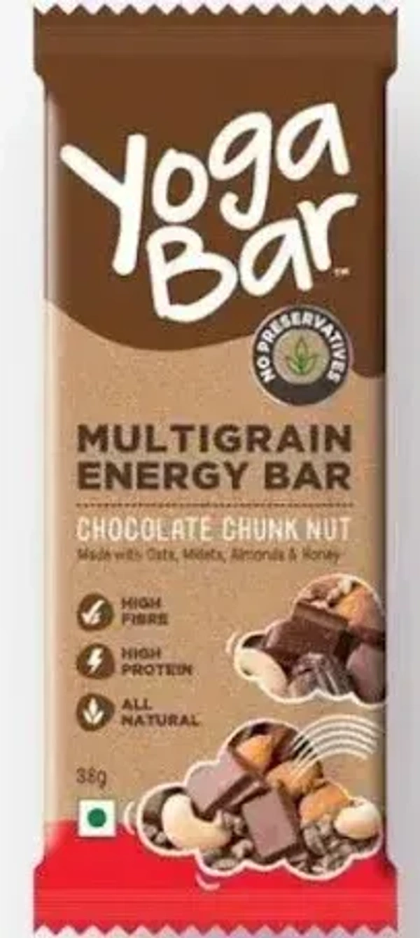 Yoga Bar Energy Multigrain Chocolate Bar Chunk Nut, 38g
