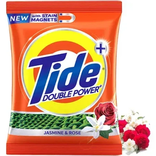 Tide Plus Detergent Powder Double Power Jasmine& Rose Pouch, 1 kg