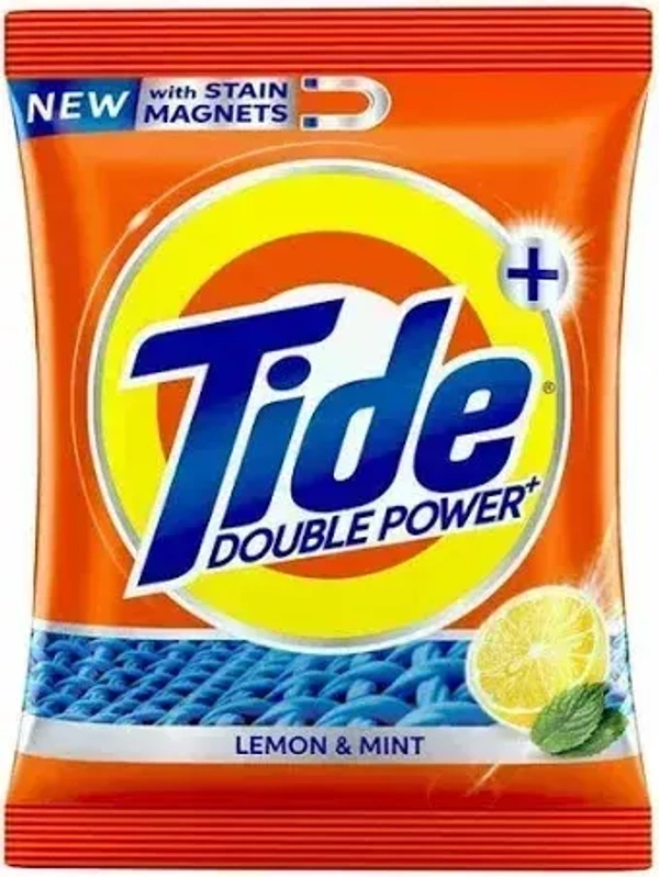 Tide Plus Detergent Powder Double Power Lemon& Mint Pouch, 1 kg