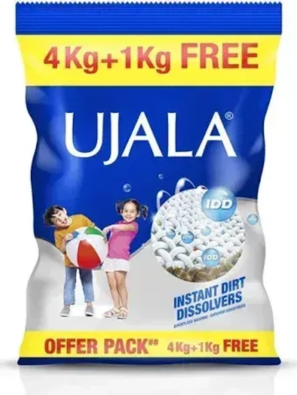 Ujala Detergent Powder Instant Dirt Dissolver 4 kg + 1 kg, 5 kg