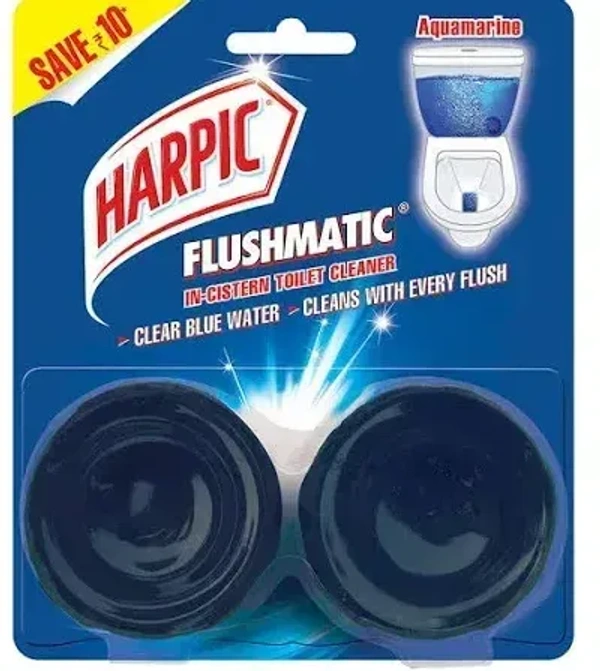 Harpic Flush Matic In - cistern Toilet Cleaner Marine, 2 Unit x 50 g