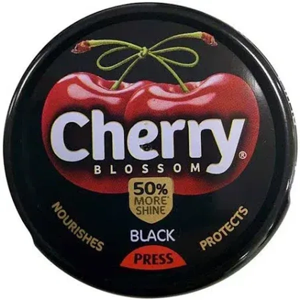 Cherry Blossom Black Press Shoe Polish Black, 15g