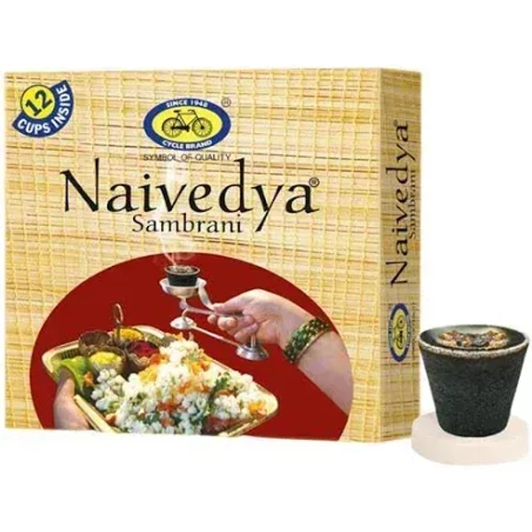Cycle Om Shanthi Naivedya Pure Sambrani 12 Cups Packet, 1 pcs
