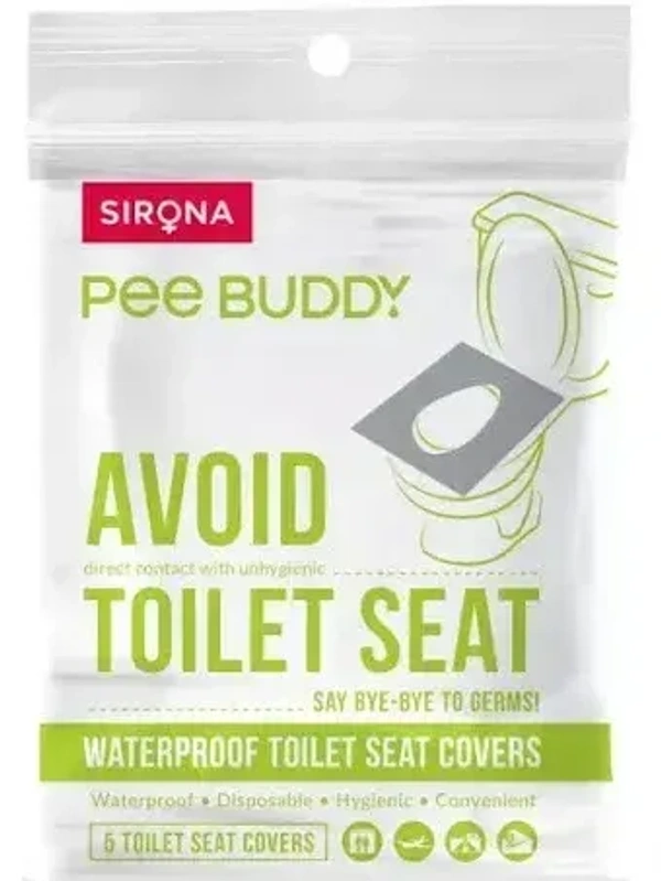 PeeBuddy Waterproof Toilet Seat Cover, 5 pcs