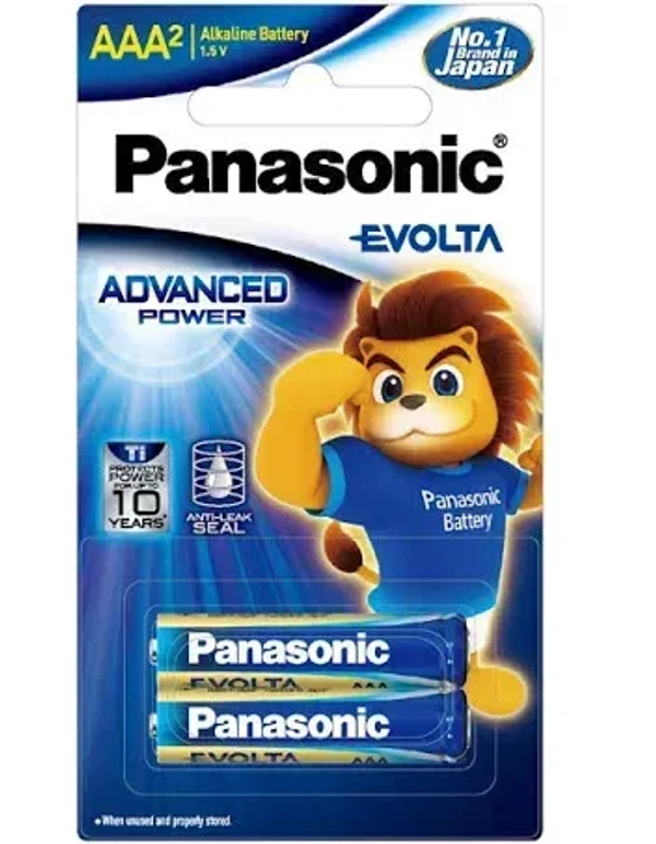 Panasonic Evolta AAA Alkaline Battery, 2 pcs