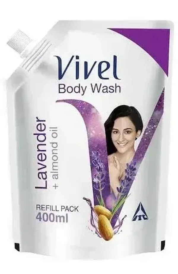 Vivel Body Wash Lavender + Almond Oil, 400ml