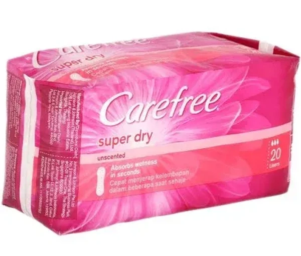 Carefree Super Dry Panty Liners, 20 pads