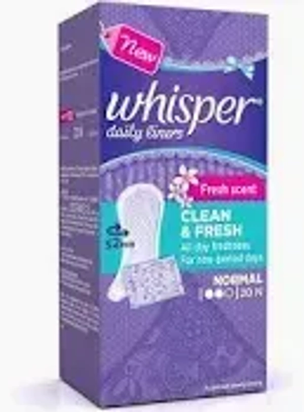 Whisper Daily Liners Fresh Scent Clean& Fresh Normal 20 N, 1 pcs