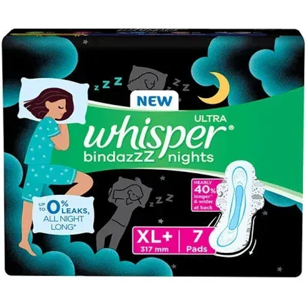 Whisper Ultra Overnight Sanitary Pads (XL Plus) (7 Pads)