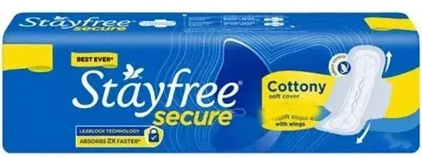 Stayfree Secure Cottony Regular, 12 pads