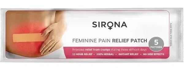 Sirona Teens Period Pain Relief Patches with Hydrogel Properties 5 Nos