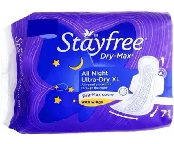 Stayfree Dry Max All Night Ultra Dry XL With Wings,7Pads