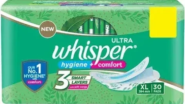 Whisper Ultra Clean XL, 30 Pads