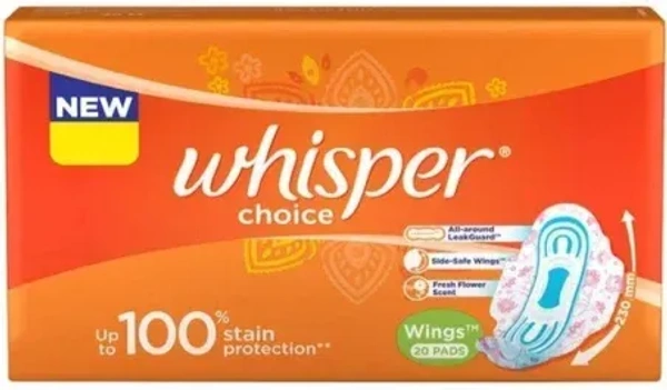 Whisper Choice Wings Stain Protection (20 Pads)