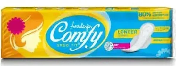 Amrutanjan Comfy Snug Fit Longer Napkin Sanitary Pad, 6 pads