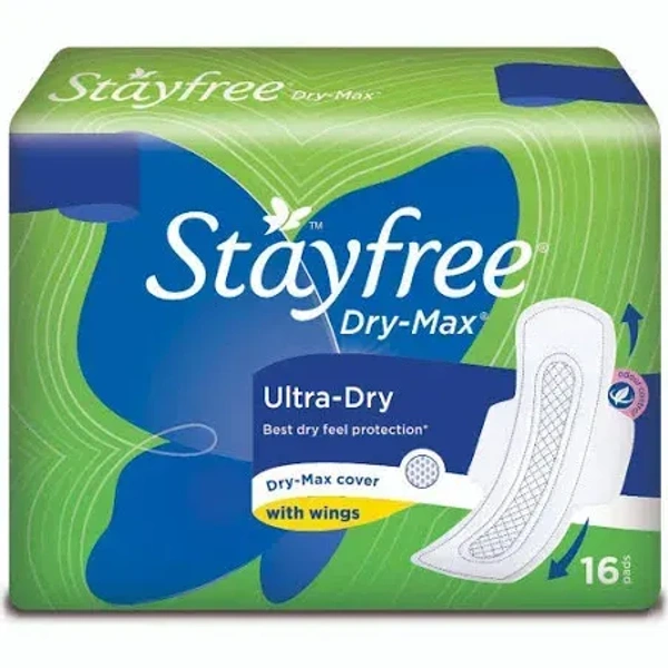 Stayfree Dry - Max Ultra Sanitary Pads, 16 pcs