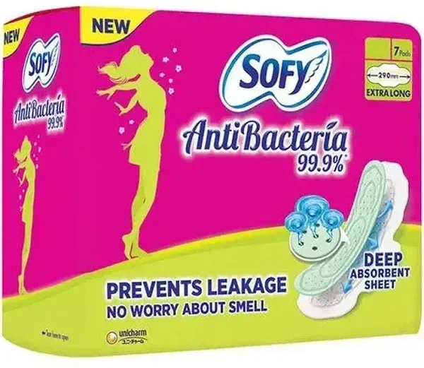 Sofy Anti Bacteria 99.9% Extra Long (290mm) , 7 pads
