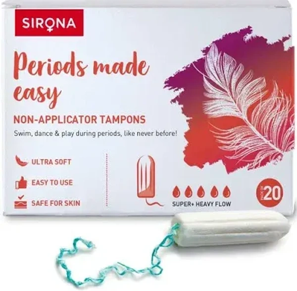 Sirona Premium Digital Tampon Super Plus Heavy Flow (20 Nos)