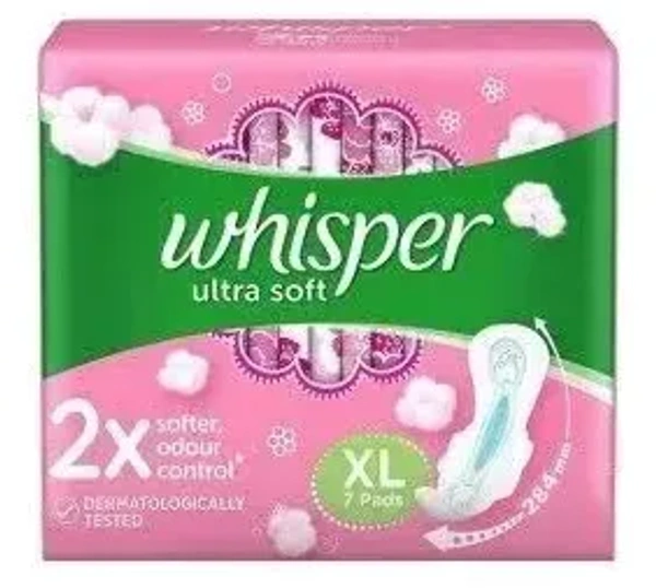 Whisper Ultra Soft XL Plus, 7 pads