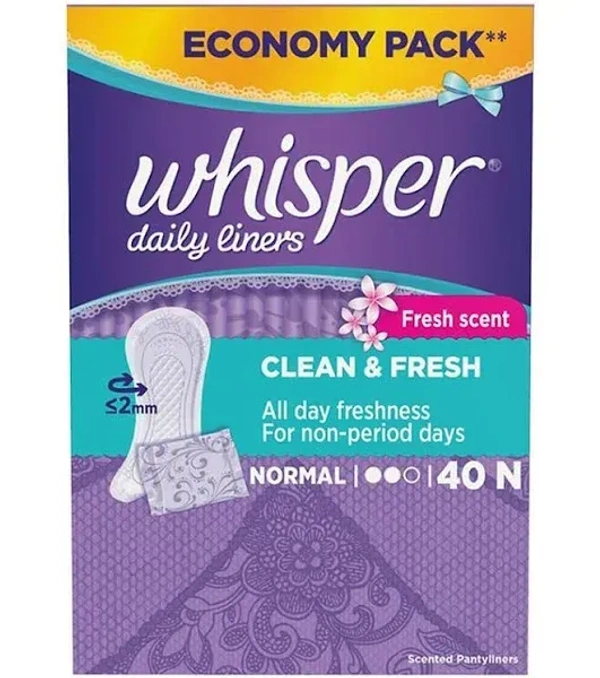 Whisper Daily Liners Clean Fresh Normal nos