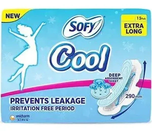 Sofy Cool freshness Extra Long Sanitary Pads, Pack of 15