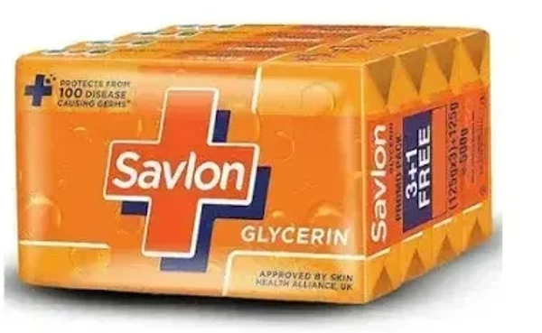 Savlon Bathing Soap Glycerin (Buy 3X75 Get 1 Free), 300g
