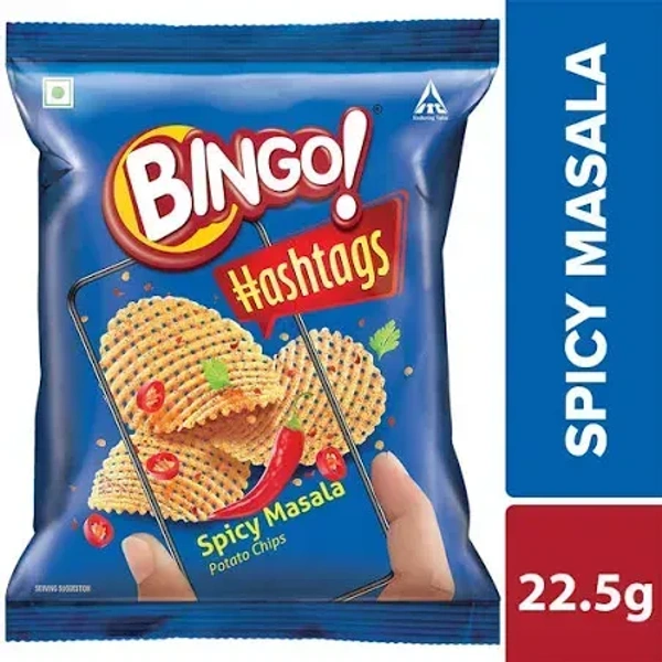 Bingo Hastag Spicy Masala Potato Chips.