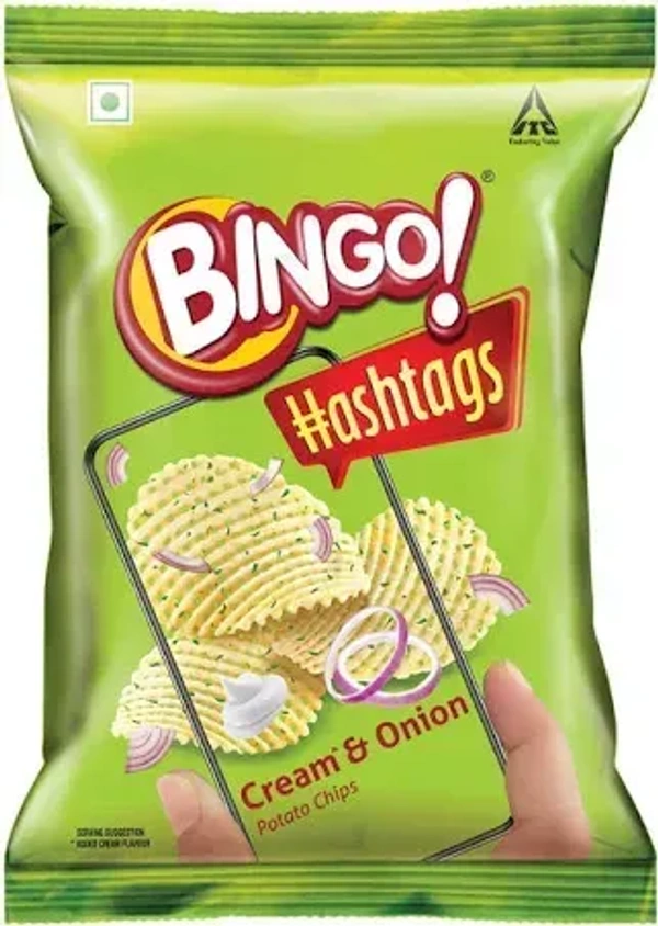 Bingo Hashtag Cream & Onion Potato Chips,58g