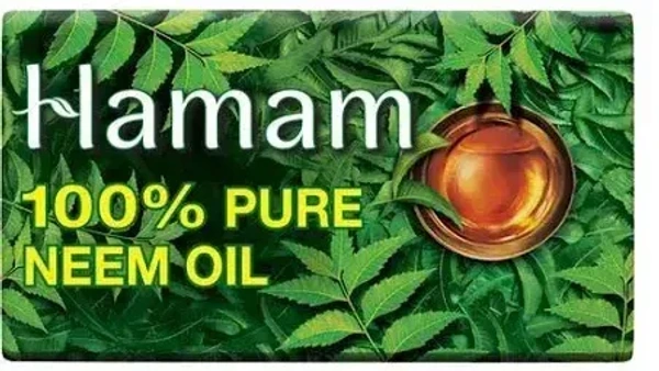 Hamam Bathing Soap Neem Tulsi and Aloe Vera Soap Pack of 3, 450g