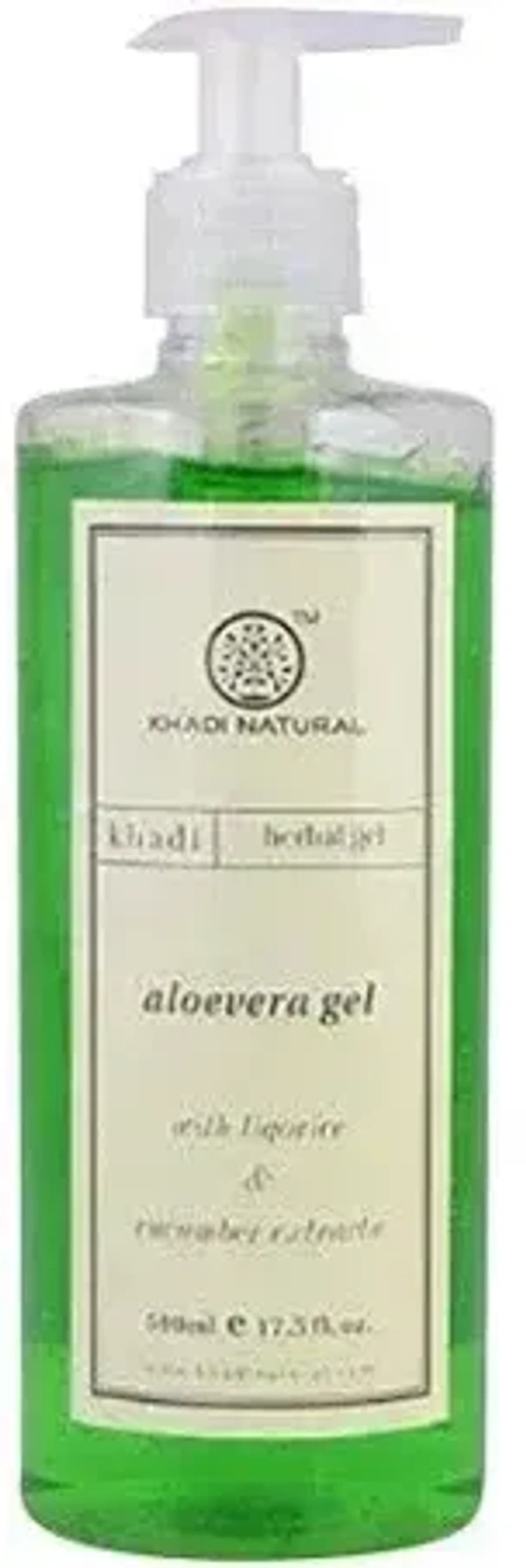 Khadi Herbal Aloevera Gel With Dispenser, 500ml