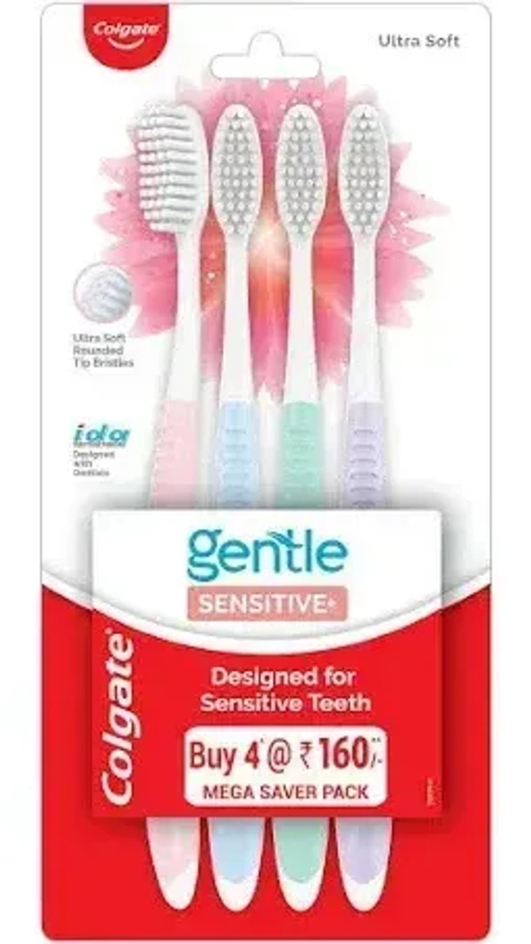 Colgate Gentle Sensitive Plus Ultra Soft 4 pcs Toothbrush, 1 pcs