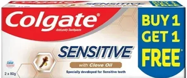 Colgate Sensitive With Clove Oil Anticavity Toothpaste Buy 1 Get 1 Free, 160g