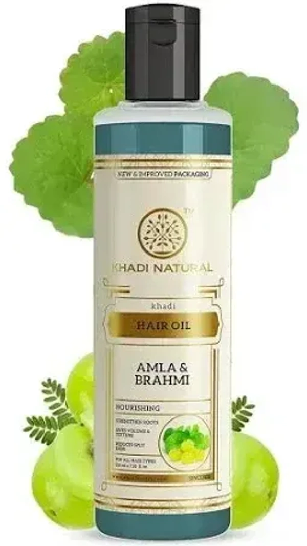 Khadi Herbal Amla& Brahmi Hair Oil, 210ml